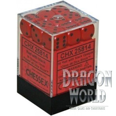 Opaque Red/Black - 36 D6 Set - CHX25814